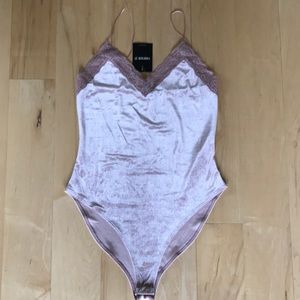 Forever21 lace and velvet bodysuit